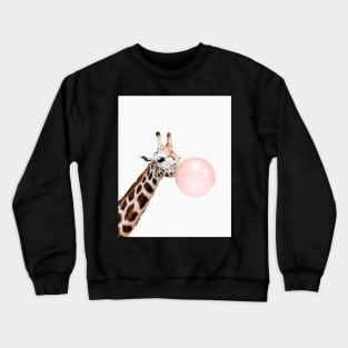 Giraffe print, Bubble gum, Nursery art, Giraffe wall art, Animal, Kids room, Modern art, Wall decor Crewneck Sweatshirt